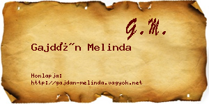 Gajdán Melinda névjegykártya