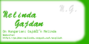 melinda gajdan business card